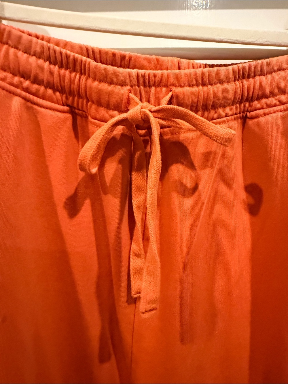 Relaxed Wide-Leg Drawstring Pants - Rust Orange - Picture 5 of 8